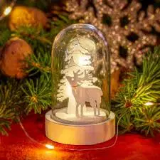 Vianočná dekorácia RXL320 jeleň v skle 1xCR2032